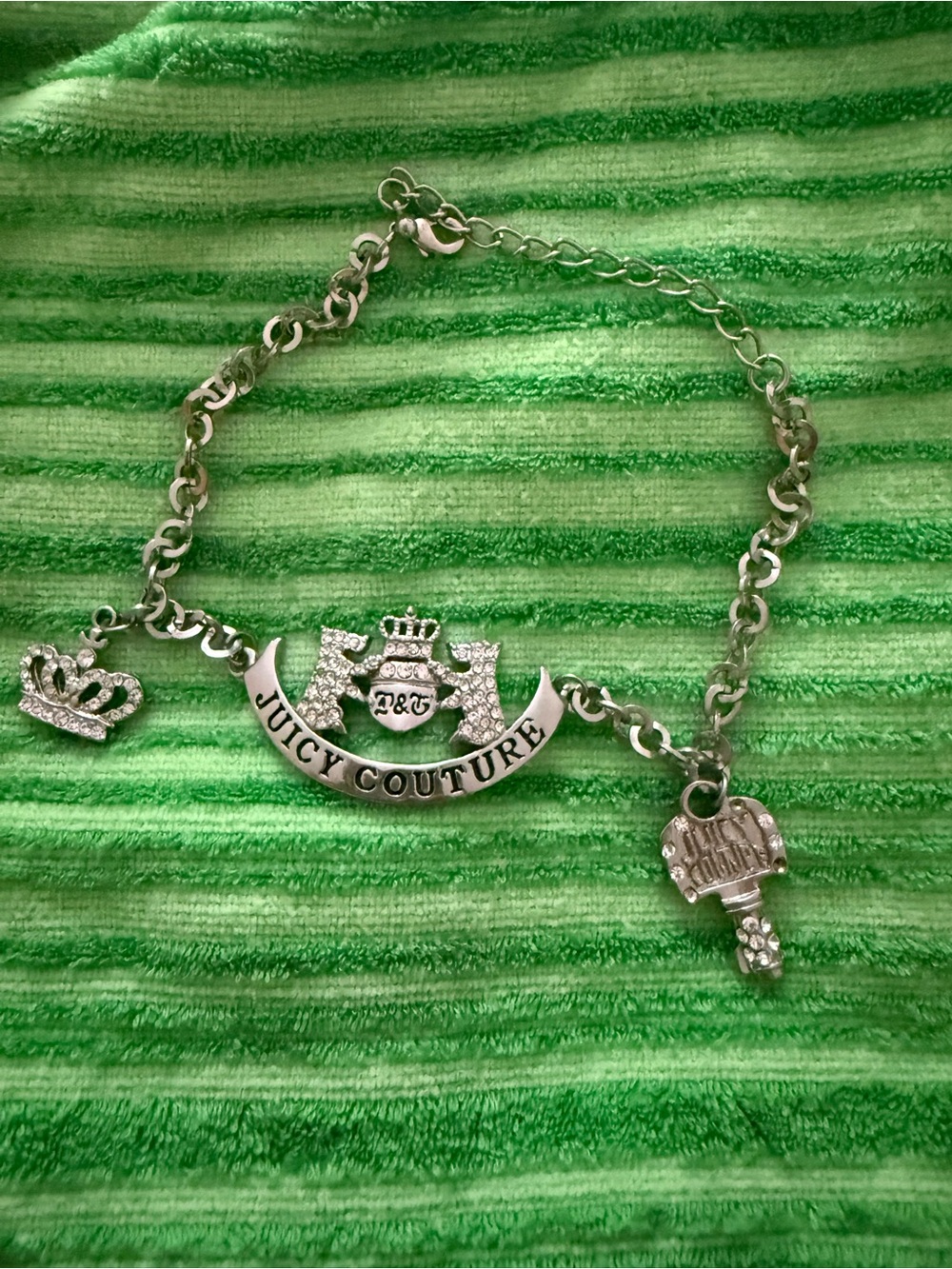 Vintage Juicy Couture Silver Charm Bracelet - Silver